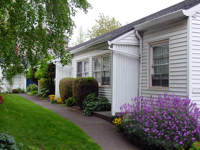 Front Walkway Garden - 2479 NW Lovejoy - 2 Bedroom NW Portland