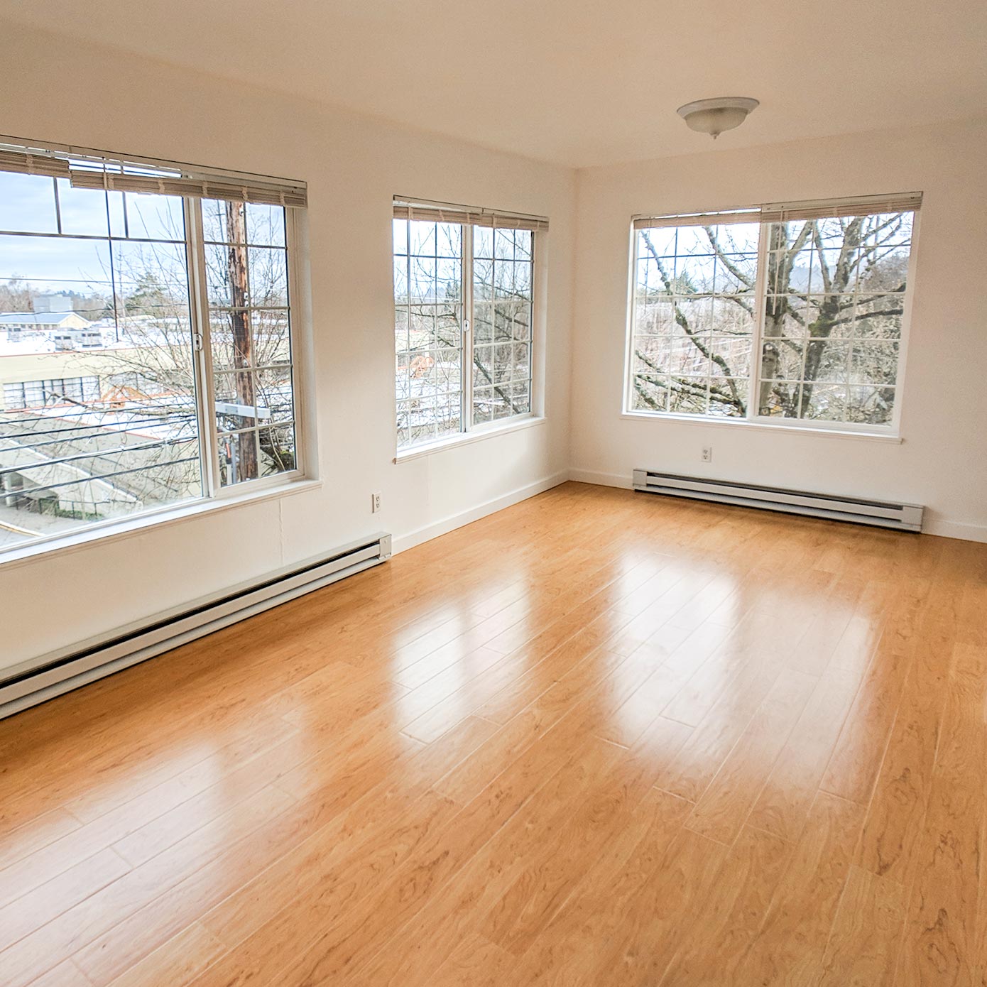 apartment rental livingroom SW Portland 5311 SW Corbett